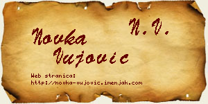 Novka Vujović vizit kartica